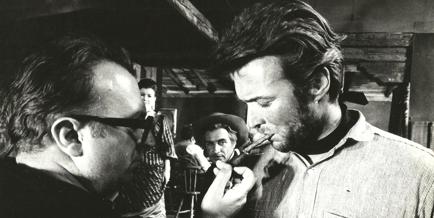 sergio leone accende il sigaro a clint eastwood - nerdface