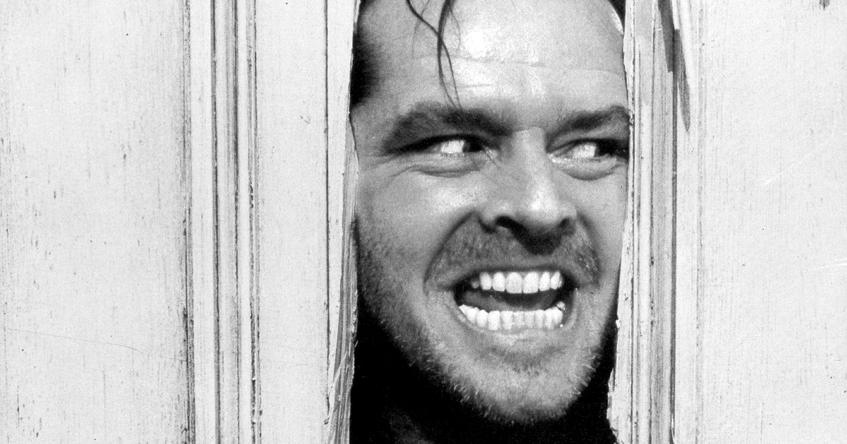 jack nicholson nella celebre immagine di shining - nerdface