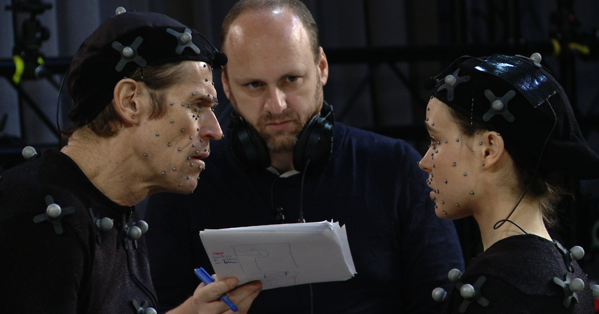 willem dafoe ed elliot page al lavoro per beyond two souls - nerdface