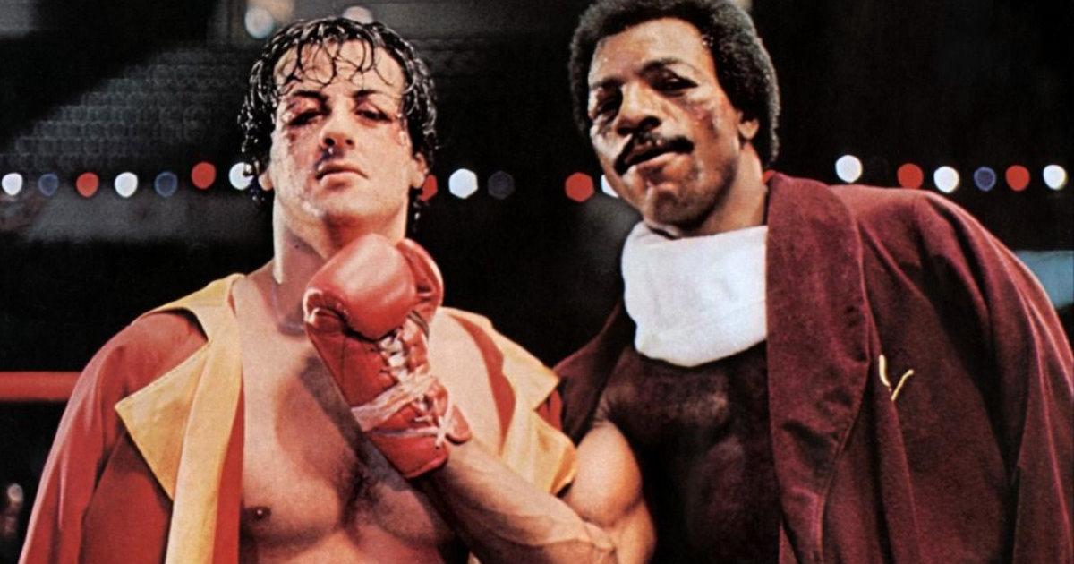 carl weathers insieme a rocky balboa intepreta apollo creed - nerdface