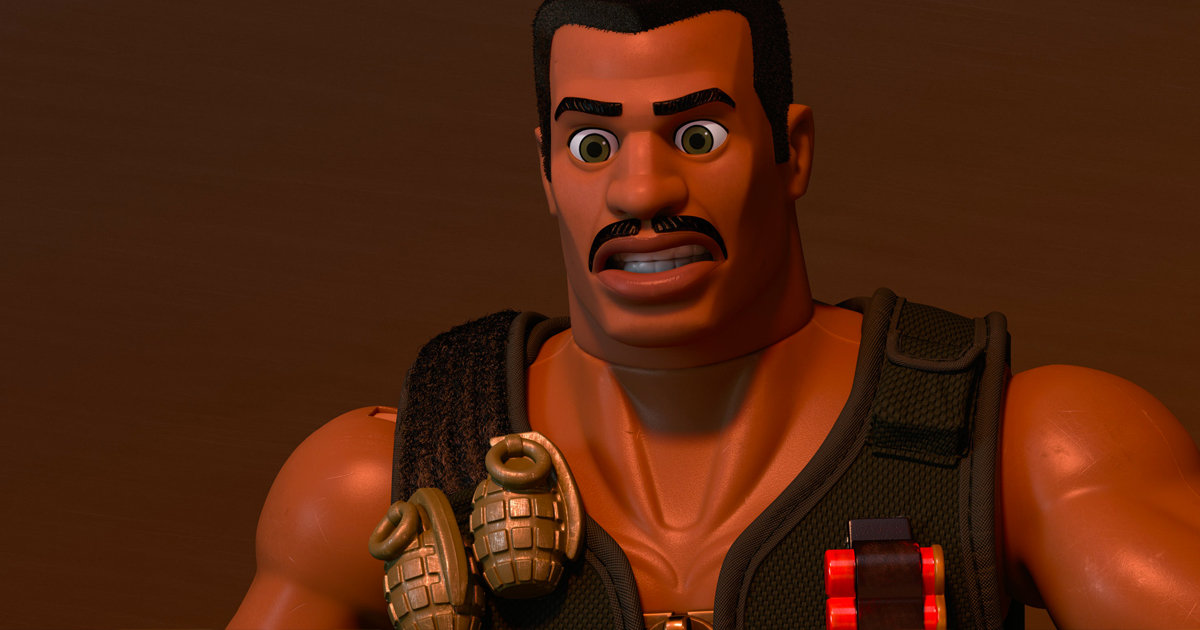 carl weathers è anche un cartone animato in toy story of terror - nerdface