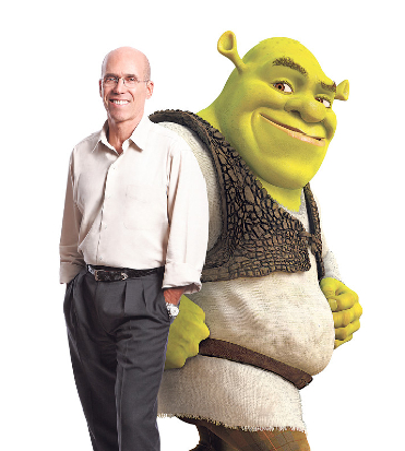 shrek accamto al suo creatore katzenberg - nerdface