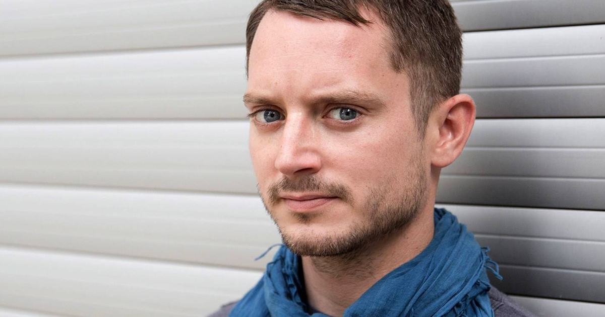 un ritratto di elijah wood, dall'espressione serie - nerdface