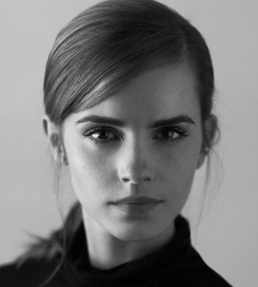 emma watson in un ritratto in bianco e nero - nerdface