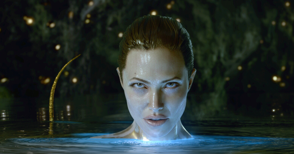 nella leggenda di beowulf angelina jolie è completamente in cgi - nerdface