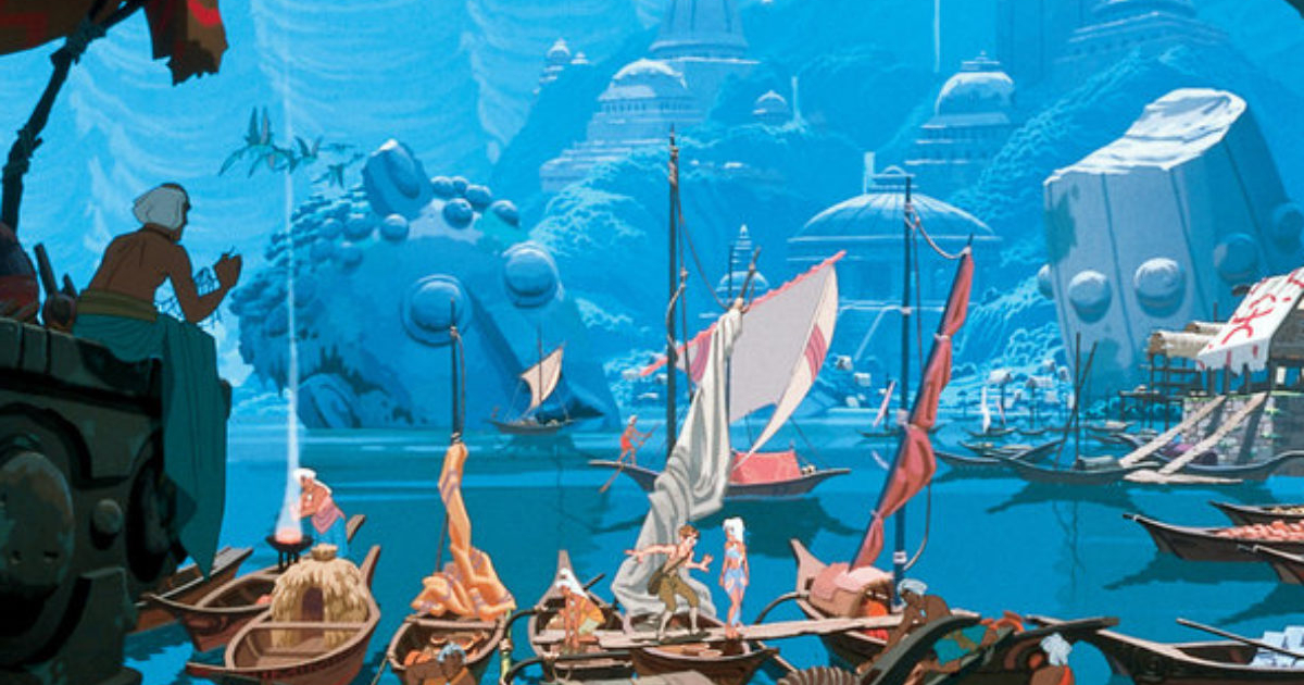 un panorama sotterraneo di atlantis l'impero perduto - nerdface