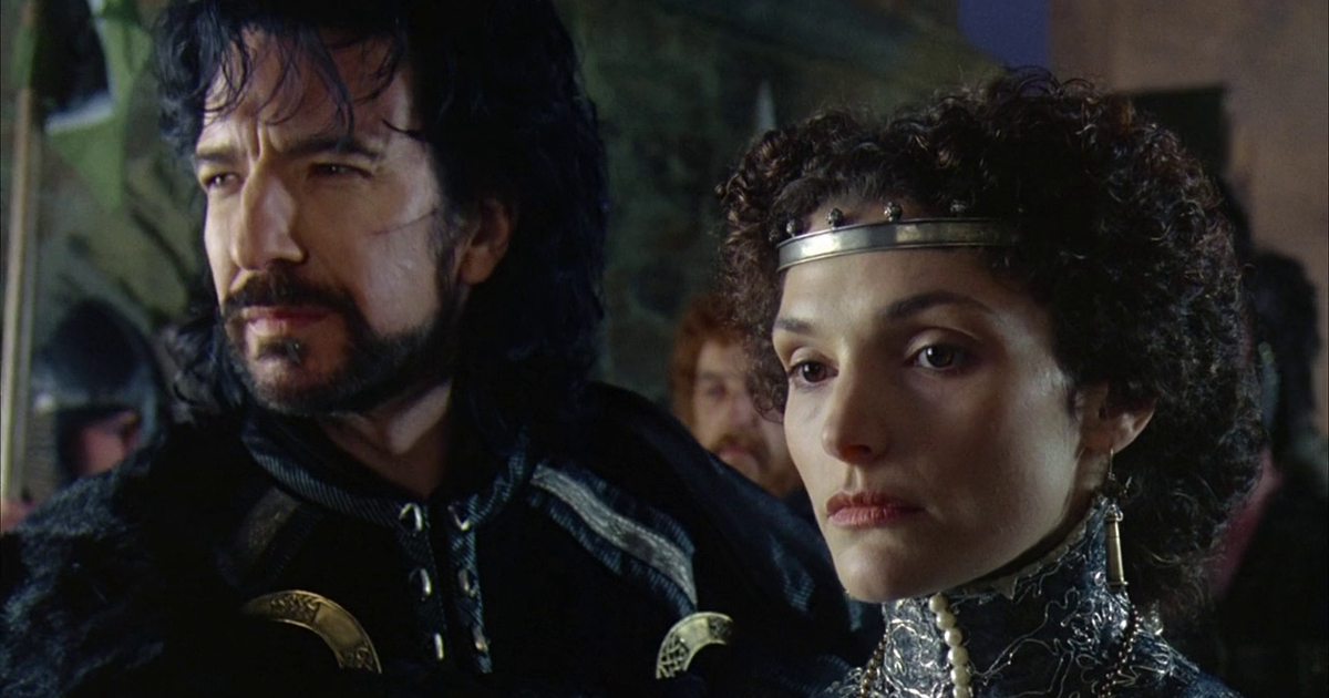 in robin hood il principe dei ladri alan rickman e mary elizabeth mastrantonio sono gli altri protagonisti - nerdface