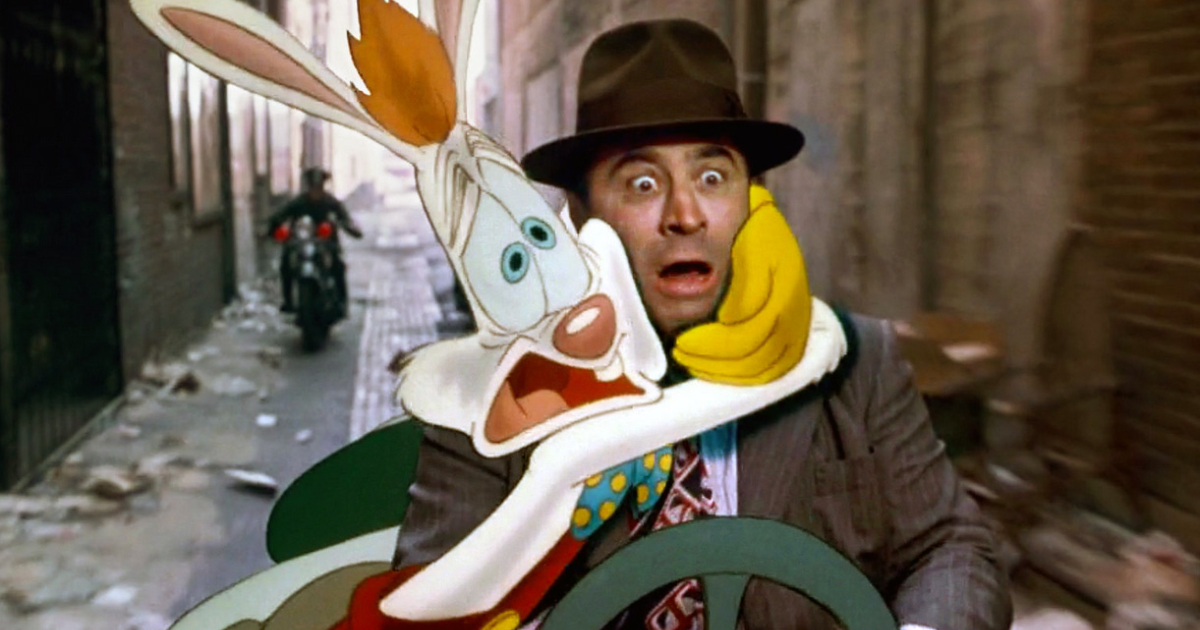 roger rabbit abbraccia il detective mentre sono in auto: chi lo ha incastrato? - nerdface