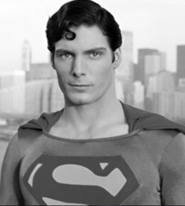 primo piano di christopher reeve nei panni di superman - nerdface