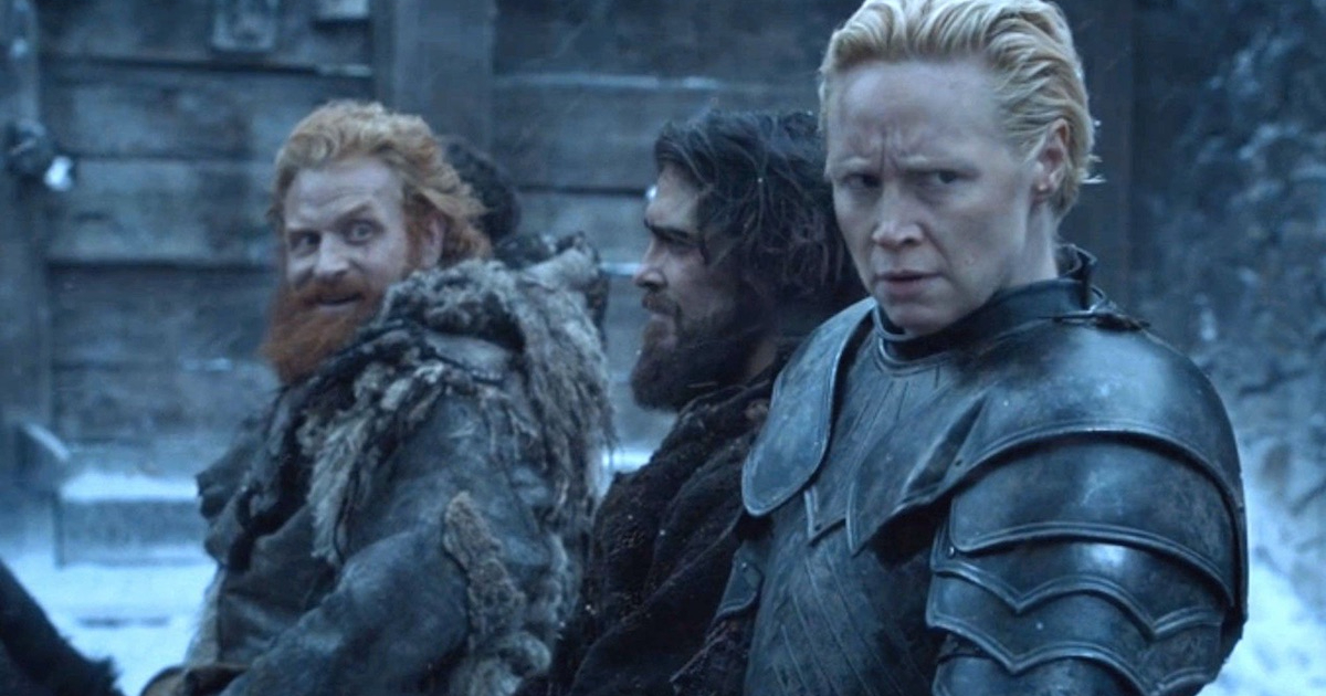 tormund guarda brienne con amore, ma lei si volta dall'altra parte - nerdface