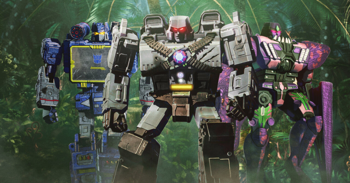 megatron, shockwave e il leader dei predacon sono nella giungla della terra - nerdface