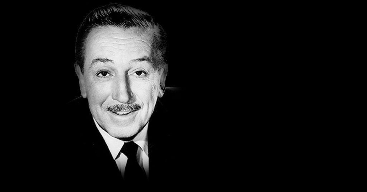 walt disney in un ritratto in bianco e nero - nerdface