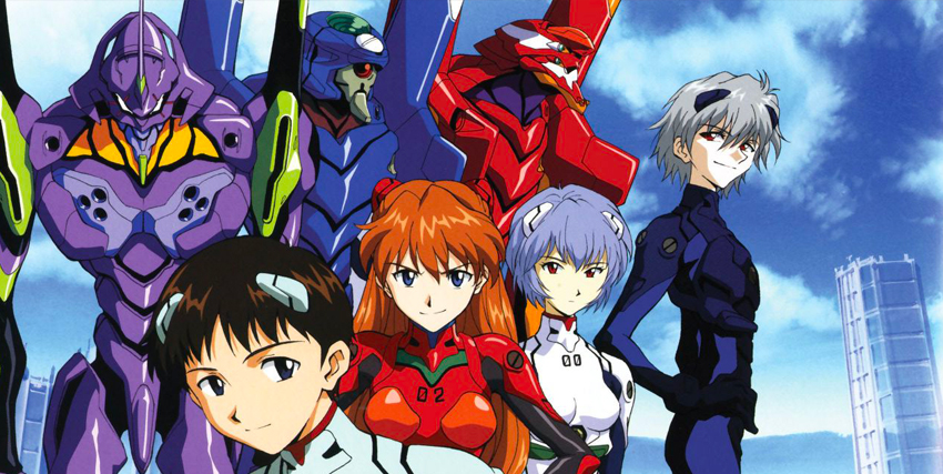 i mecha e i piloti degli eva sono in posa - nerdface