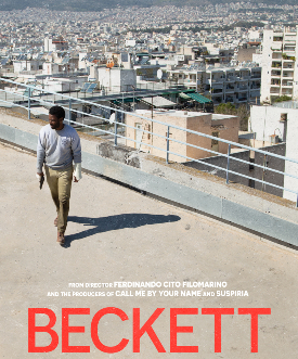il poster ufficiale di beckett vede il protagonista ferito e con una pistola in mano vagare per i tetti di atene - nerdface