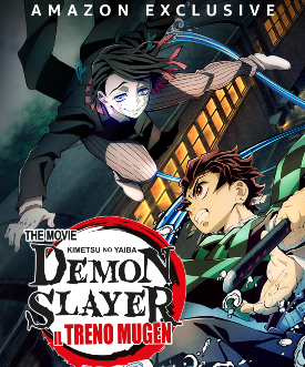 locandina ufficiale di demon slayer il treno per mugen - nerdface