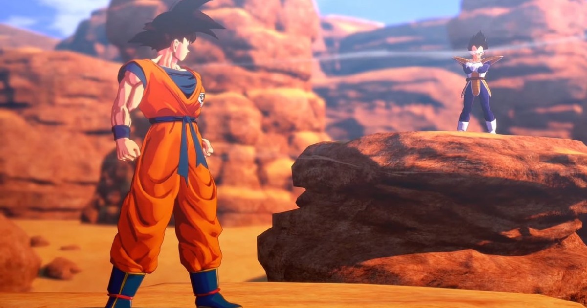 Goku e Vegeta si sfidano nel deserto - nerdface