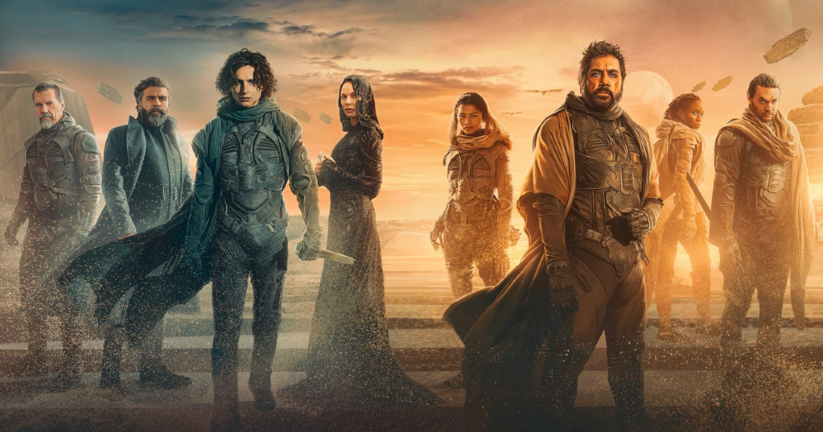 una visione d'insieme del cast di dune - nerdface