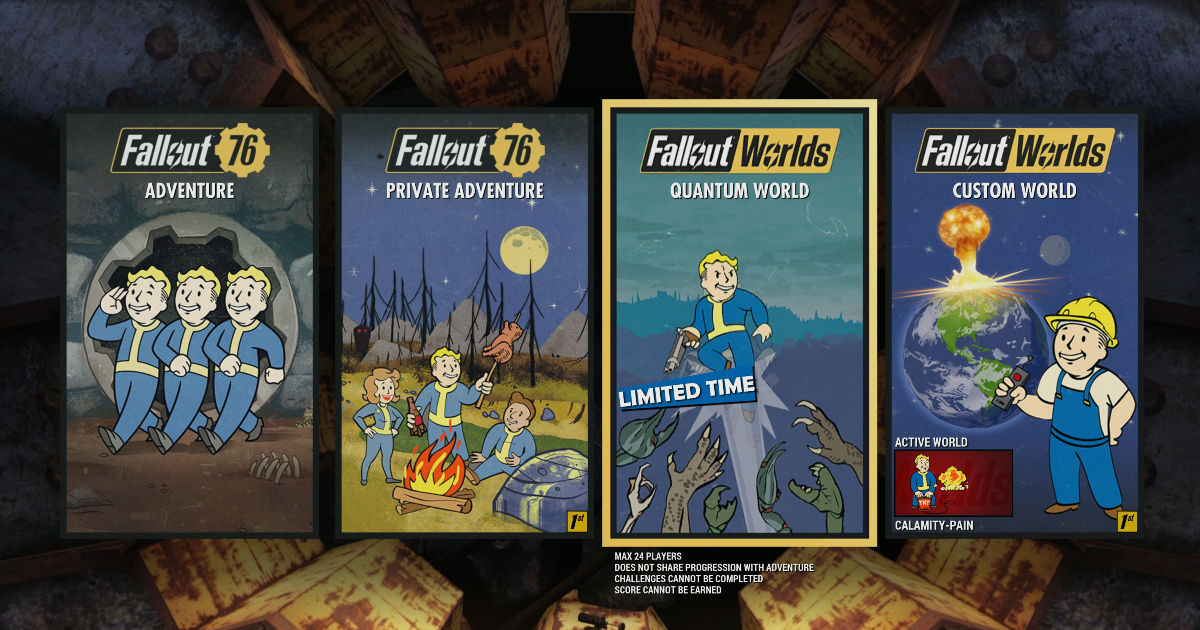 un banner con le varie copertine di fallout worlds - nerdface