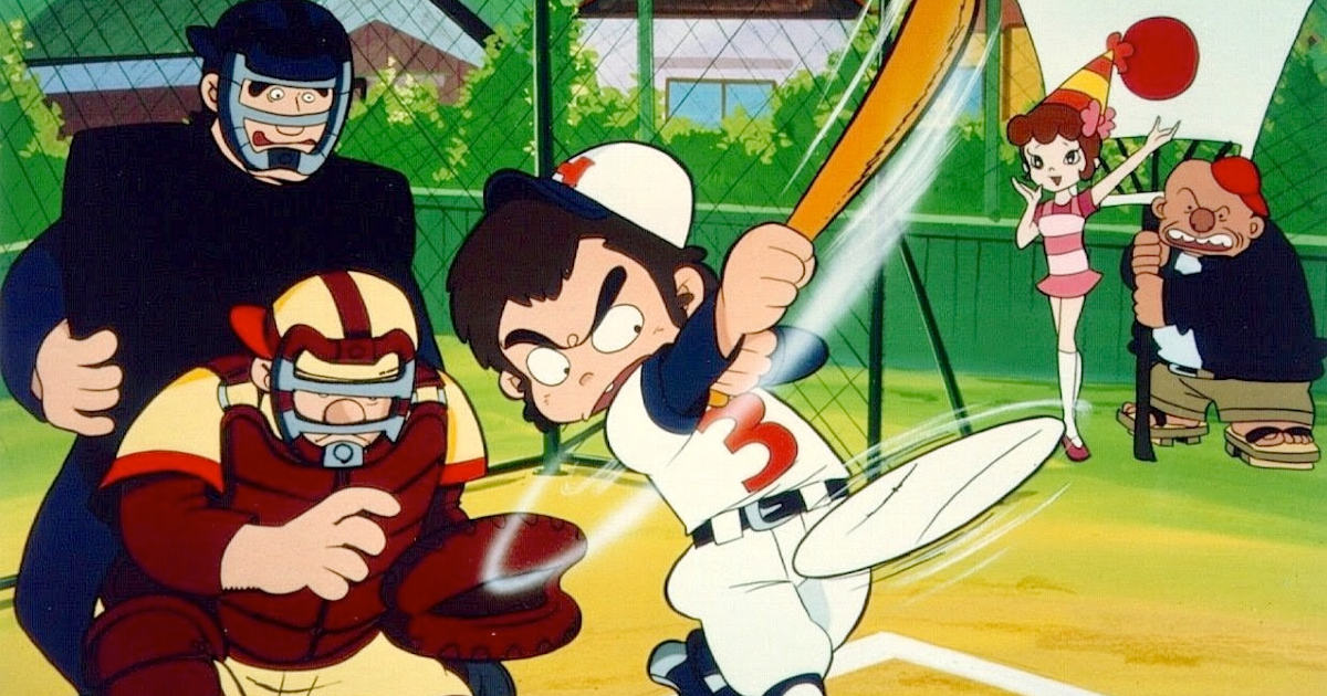 il giovane protagonista de il fichissimo del baseball ha appena colpito la palla con la mazza - nerdface