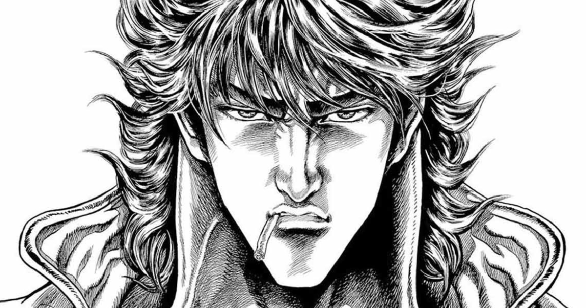 lo zio di kenshiro disegnato da tetsuo hara nel prequel di hokuto no ken - nerdface