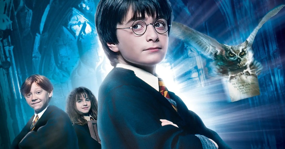 Harry Potter insieme ai suoi compagni Ron e Hermione - nerdface