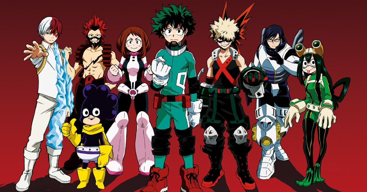 la line up dei protagonisti dell'anime - nerdface