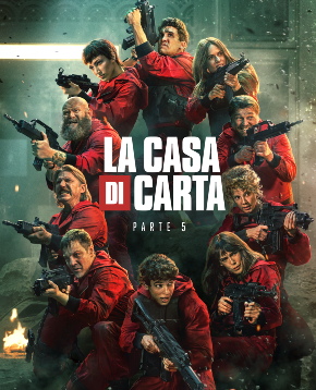 il poster ufficiale italiano de la casa di carta parte 5 volume 1 - nerdface