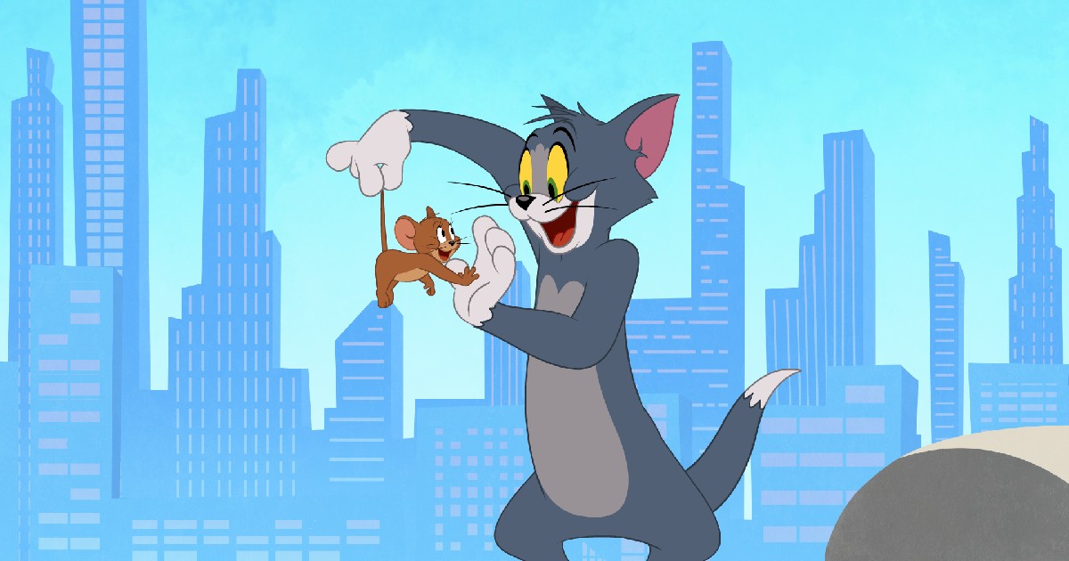 Tom tiene Jerry sollevato per la coda - nerdface