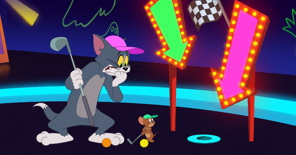 Tom e Jerry davanti a una buca da golf - nerdface