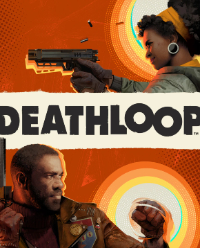 la cover ufficiale di deathloop mostra i due personaggi armati - nerdface