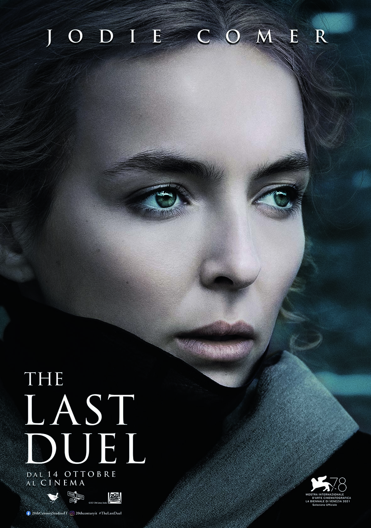 il poster con jodie comer di the last duel - nerdface