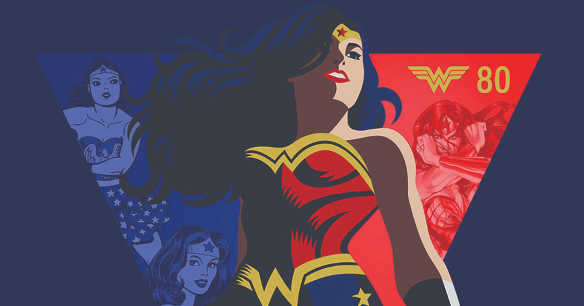 la key art di wonder woman per i suoi 80 anni - nerdface