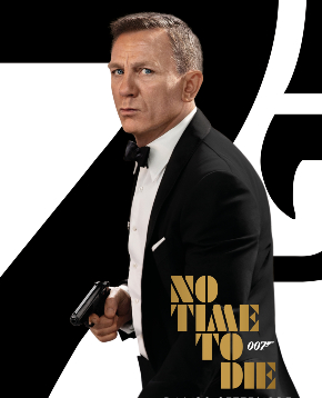 il poster di no time to die mostra il canonico 007 in smoking e pistola in pugno - nerdface