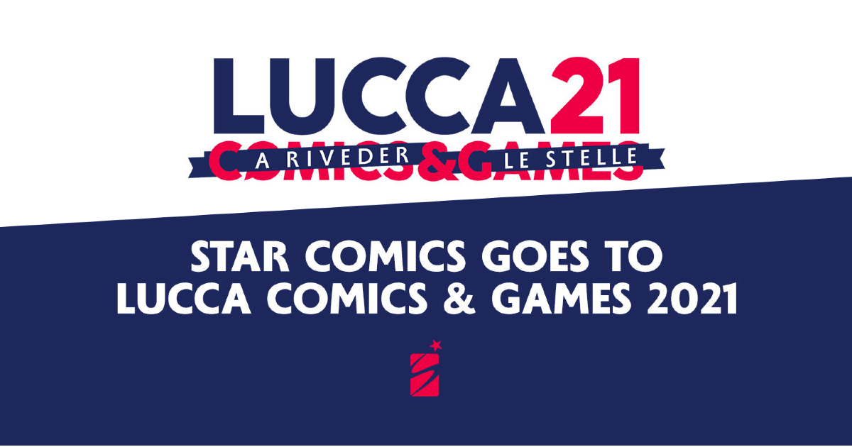 Locandina ufficiale del padiglione star comics al lucca comics 2021 - nerdface