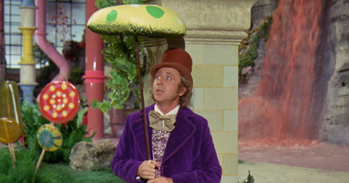 gene wilder tiene un fungo come ombrello nel film originale del 1971 - nerdface