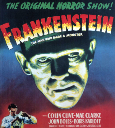 il poster originale del film mostra il volto della creatura interpretata da boris karloff - nerdface