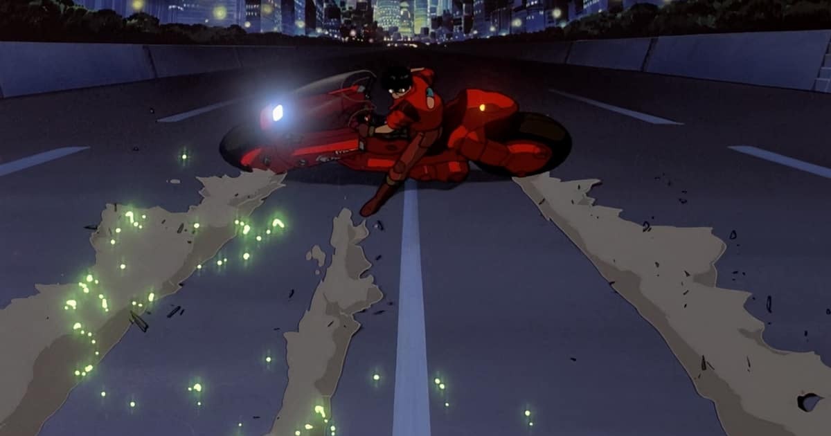 la sgommata in moto in Akira - nerdface