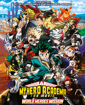 tuttil gli eroi del film nel poster di my hero academia the movie - nerdface