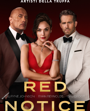 il poster ufficiale di red notice mostra i tre protagonisti vestiti da serata di gala - nerdface