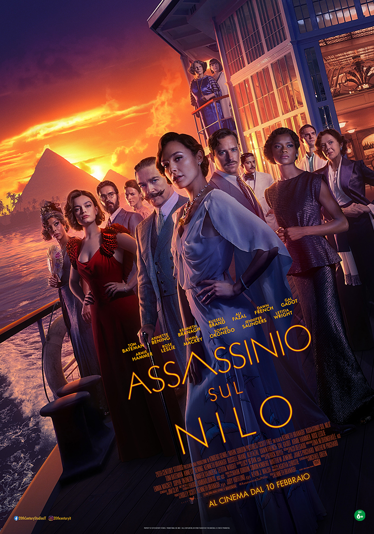 i personaggi di assassinio sul nilo insieme nel poster del film