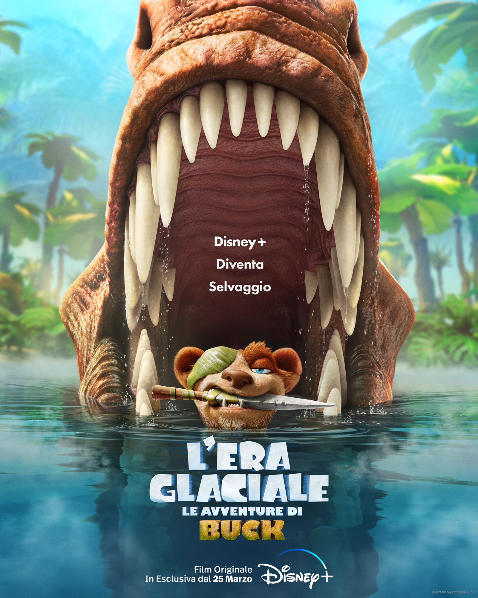 il poster de L'Era Glaciale le Avventure di Buck, in arrivo a Marzo su Disney+ - nerdface