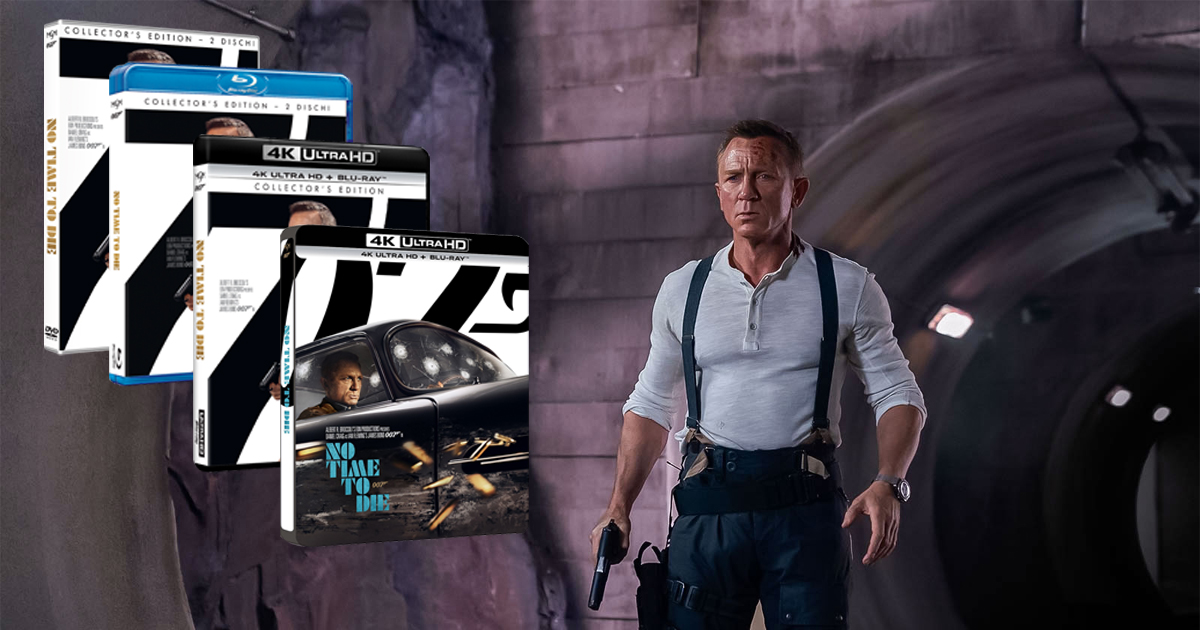 James Bond accanto alle versioni Home Video di No Time To die - nerdface