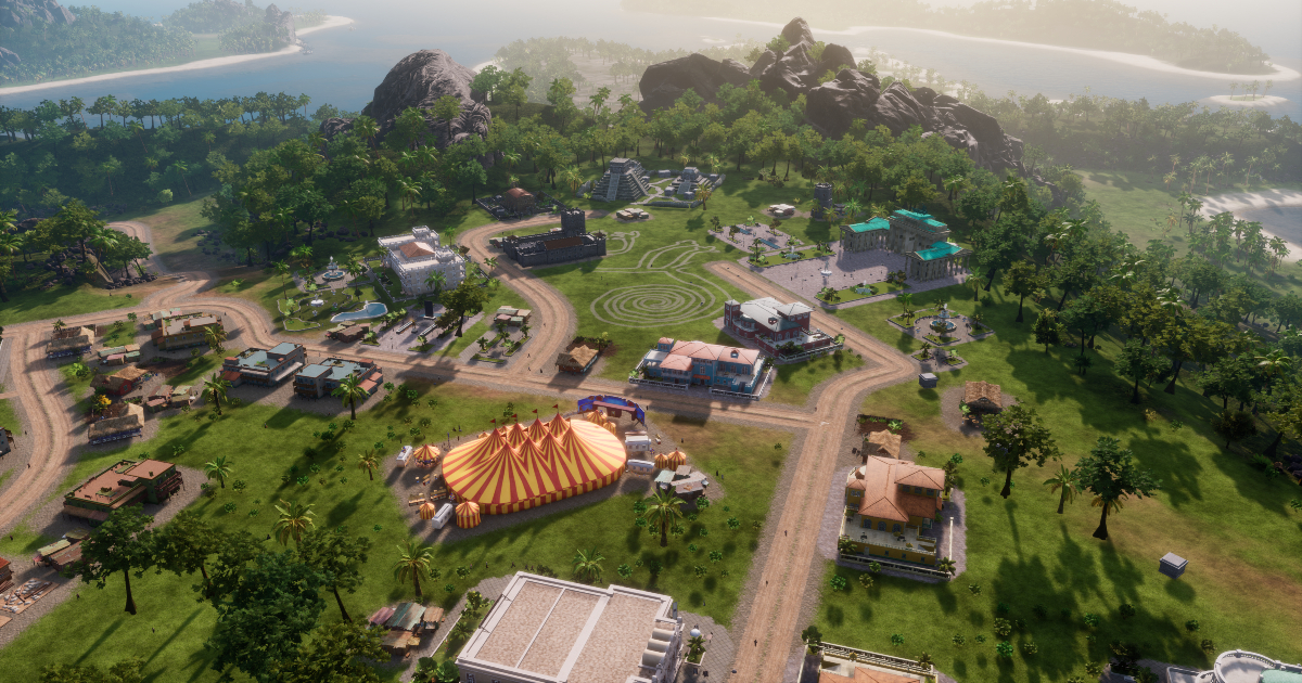 uno screenshot del paesaggio in tropico 6 next gen edition