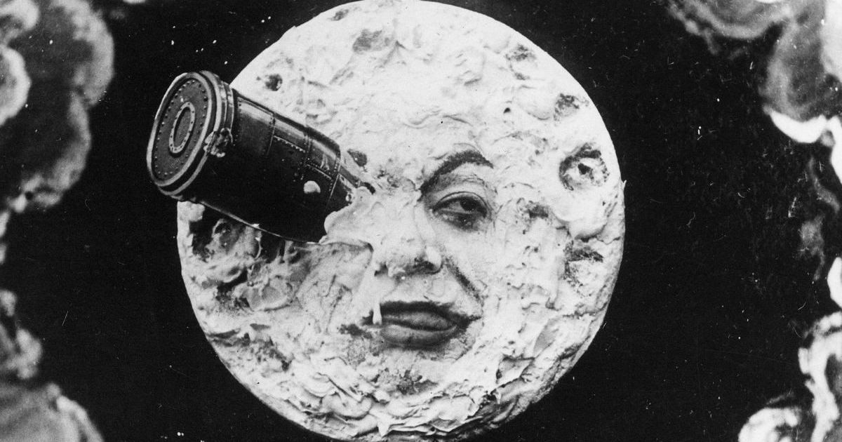 la celebre immagine del razzo precipitato nell'occhio della luna nel film di georges melies - nerdface