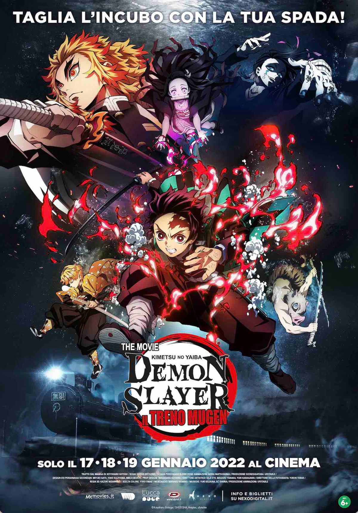 il poster con i personaggi di Demon Slayer The Movie: Il Treno Mugen - nerdface
