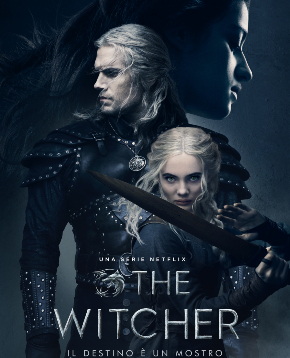 il poster mostra i tre personaggi principali, geralt, ciri e yennefer - nerdface