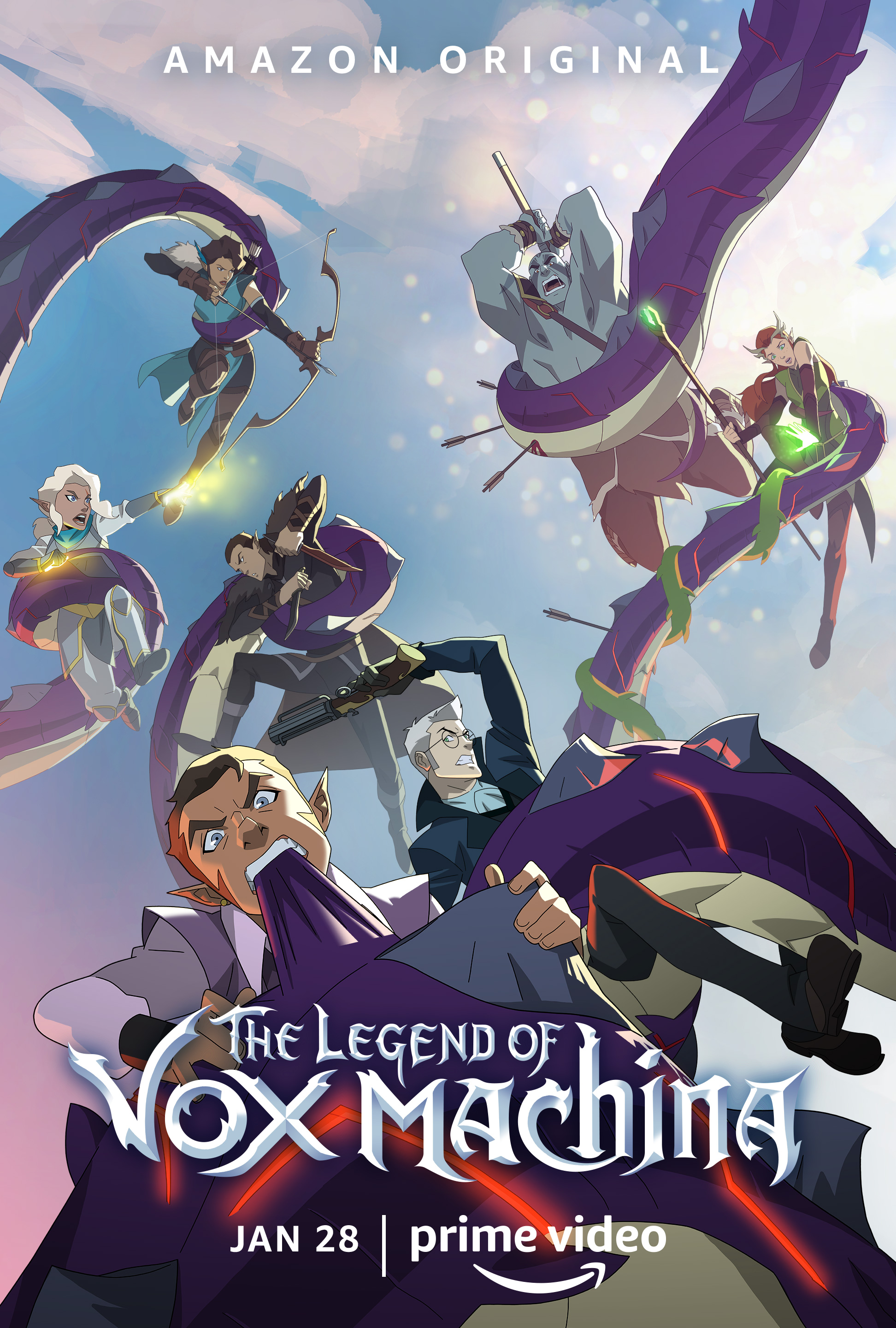 i protagonisti di The Legend of Vox Machina nella locandina della serie