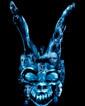 i volti dei protagonisti compongono il volto del coniglio di donnie darko - nerdface