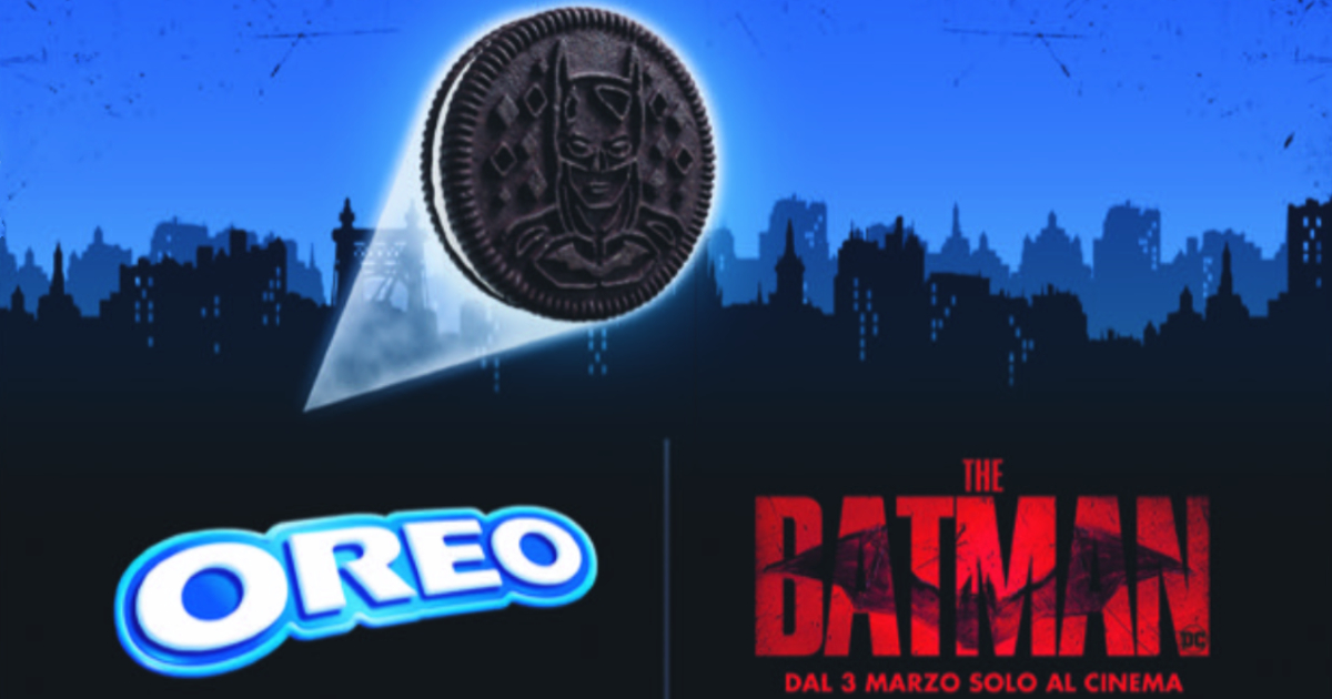 il biscotto oreo imita il segnale di batman - nerdface