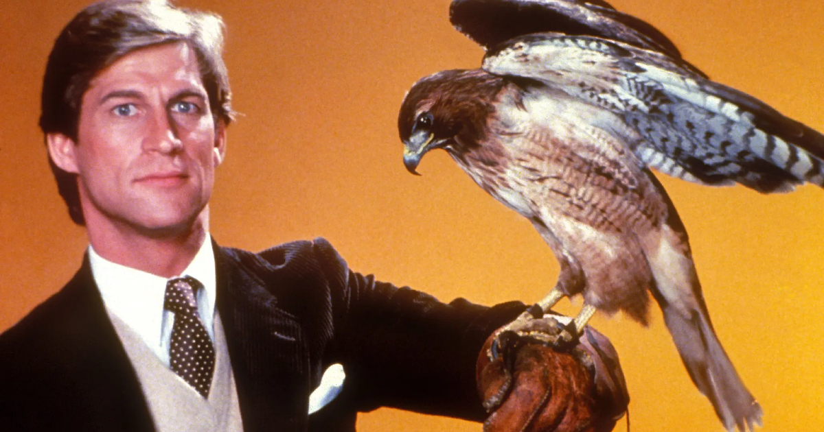 simon mccorckindale tiene un falco sul braccio in manimal un'altra serie flop divenuta cult - nerdface